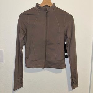 Mauve Cropped Workout Jacket